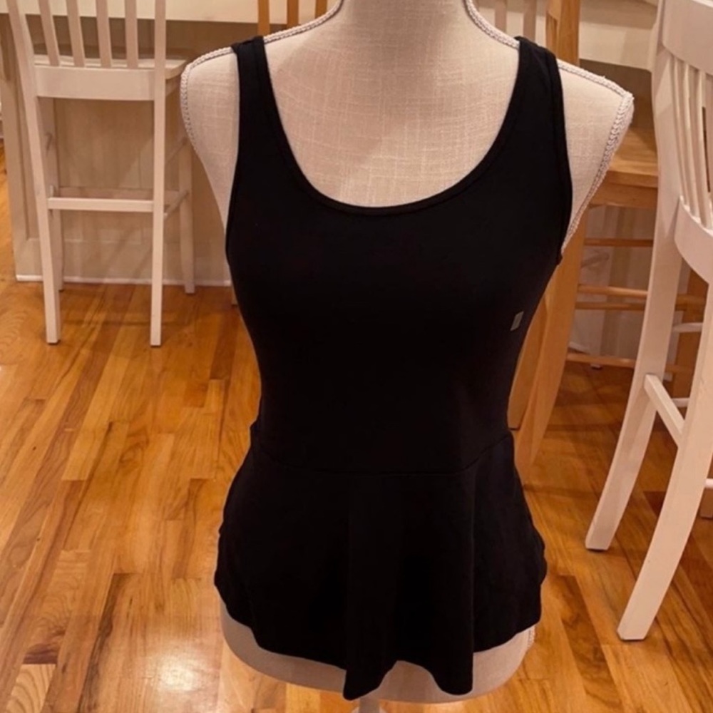 Express black sleeveless fit and flare tank top